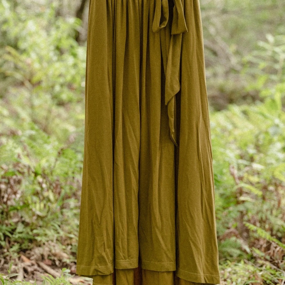 Purusha People poppy spell maxi skirt